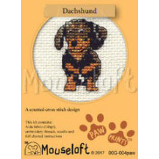 Mouseloft Paw Prints Counted Cross Stitch Kit - Dachshund Mouseloft Paw Prints Counted Cross Stitch Kit - Dachshund