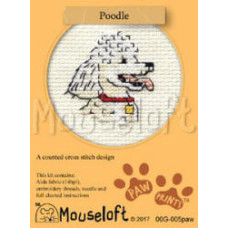 Mouseloft Paw Prints Counted Cross Stitch Kit - Poodle Mouseloft Paw Prints Counted Cross Stitch Kit - Poodle