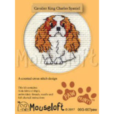 Mouseloft Paw Prints Counted Cross Stitch Kit - Cavalier King Charles Spaniel Mouseloft Paw Prints Counted Cross Stitch Kit - Cavalier King Charles Spaniel