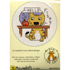 Mouseloft Biscuit the Cat Counted Cross Stitch Kit - Hello Fishy Mouseloft Biscuit the Cat Counted Cross Stitch Kit - Hello Fishy