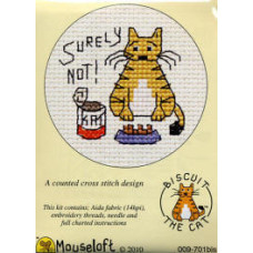 Mouseloft Biscuit the Cat Counted Cross Stitch Kit - Surely Not Mouseloft Biscuit the Cat Counted Cross Stitch Kit - Surely Not