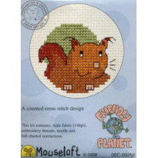 Mouseloft Friendly Planet Counted Cross Stitch Kit - Squirrel Mouseloft Friendly Planet Counted Cross Stitch Kit - Squirrel