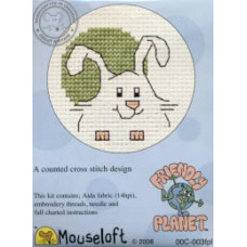Mouseloft Friendly Planet Counted Cross Stitch Kit - Rabbit Mouseloft Friendly Planet Counted Cross Stitch Kit - Rabbit