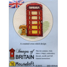 Mouseloft Images of Britain Counted Cross Stitch Kit - Red Telephone Box Mouseloft Images of Britain Counted Cross Stitch Kit - Red Telephone Box