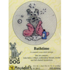 Mouseloft Little Dog Counted Cross Stitch Kit - Bathtime Mouseloft Little Dog Counted Cross Stitch Kit - Bathtime