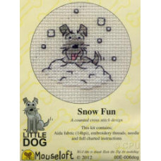 Mouseloft Little Dog Counted Cross Stitch Kit - Snow Fun Mouseloft Little Dog Counted Cross Stitch Kit - Snow Fun