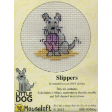 Mouseloft Little Dog Counted Cross Stitch Kit - Slippers Mouseloft Little Dog Counted Cross Stitch Kit - Slippers