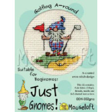 Mouseloft Just Gnomes! Counted Cross Stitch Kit - Golfing A-round Mouseloft Just Gnomes! Counted Cross Stitch Kit - Golfing A-round