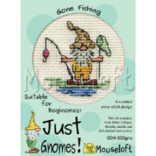 Mouseloft Just Gnomes! Counted Cross Stitch Kit - Gone Fishing Mouseloft Just Gnomes! Counted Cross Stitch Kit - Gone Fishing