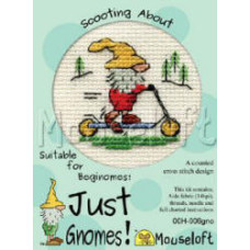 Mouseloft Just Gnomes! Counted Cross Stitch Kit - Scooting About Mouseloft Just Gnomes! Counted Cross Stitch Kit - Scooting About