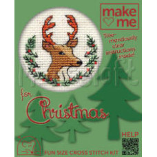 Mouseloft Make Me for Christmas Counted Cross Stitch Kit - Christmas Stag Mouseloft Make Me for Christmas Counted Cross Stitch Kit - Christmas Stag