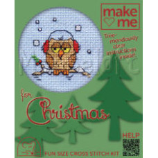 Mouseloft Make Me for Christmas Counted Cross Stitch Kit - Cosy Owl Mouseloft Make Me for Christmas Counted Cross Stitch Kit - Cosy Owl