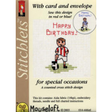 Mouseloft Special Occasions Counted Cross Stitch Card Kit - Little Footballer Mouseloft Special Occasions Counted Cross Stitch Card Kit - Little Footballer