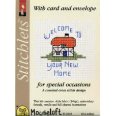 Mouseloft Special Occasions Counted Cross Stitch Card Kit - New Home Mouseloft Special Occasions Counted Cross Stitch Card Kit - New Home