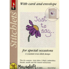 Mouseloft Special Occasions Counted Cross Stitch Card Kit - Just To Say Mouseloft Special Occasions Counted Cross Stitch Card Kit - Just To Say