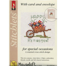 Mouseloft Special Occasions Counted Cross Stitch Card Kit - Happy Retirement Mouseloft Special Occasions Counted Cross Stitch Card Kit - Happy Retirement