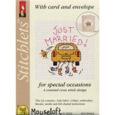 Mouseloft Special Occasions Counted Cross Stitch Card Kit - Just Married Mouseloft Special Occasions Counted Cross Stitch Card Kit - Just Married