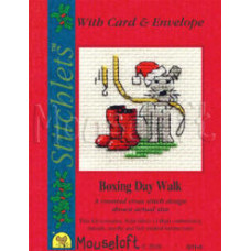 Mouseloft Christmas Counted Cross Stitch Card Kit - Boxing Day Walk
