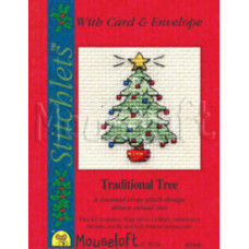 Mouseloft Christmas Counted Cross Stitch Card Kit - Traditional Tree Mouseloft Christmas Counted Cross Stitch Card Kit - Traditional Tree