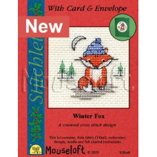 Mouseloft Christmas Counted Cross Stitch Card Kit - Winter Fox Mouseloft Christmas Counted Cross Stitch Card Kit - Winter Fox