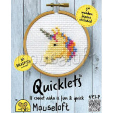 Mouseloft Quicklets Counted Cross Stitch Kit - Unicorn Mouseloft Quicklets Counted Cross Stitch Kit - Unicorn