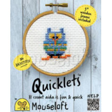 Mouseloft Quicklets Counted Cross Stitch Kit - Blue Owl Mouseloft Quicklets Counted Cross Stitch Kit - Blue Owl