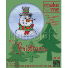 Mouseloft Make Me for Christmas Counted Cross Stitch Kit - Snowman Mouseloft Make Me for Christmas Counted Cross Stitch Kit - Snowman