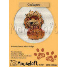 Mouseloft Paw Prints Counted Cross Stitch Kit - Cockapoo Mouseloft Paw Prints Counted Cross Stitch Kit - Cockapoo