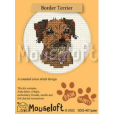 Mouseloft Paw Prints Counted Cross Stitch Kit - Border Terrier Mouseloft Paw Prints Counted Cross Stitch Kit - Border Terrier