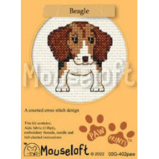 Mouseloft Paw Prints Counted Cross Stitch Kit - Beagle Mouseloft Paw Prints Counted Cross Stitch Kit - Beagle