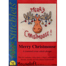 Mouseloft Christmas Counted Cross Stitch Card Kit - Merry Christmoose Mouseloft Christmas Counted Cross Stitch Card Kit - Merry Christmoose