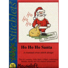 Mouseloft Christmas Counted Cross Stitch Card Kit - Ho Ho Ho Santa Mouseloft Christmas Counted Cross Stitch Card Kit - Ho Ho Ho Santa