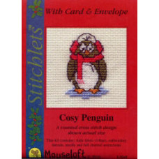 Mouseloft Christmas Counted Cross Stitch Card Kit - Cosy Penguin Mouseloft Christmas Counted Cross Stitch Card Kit - Cosy Penguin