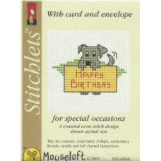 Mouseloft Special Occasions Counted Cross Stitch Card Kit - Birthday Dog Mouseloft Special Occasions Counted Cross Stitch Card Kit - Birthday Dog