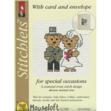 Mouseloft Special Occasions Counted Cross Stitch Card Kit - Teddy Wedding Mouseloft Special Occasions Counted Cross Stitch Card Kit - Teddy Wedding