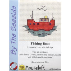 Mouseloft By the Seaside Counted Cross Stitch Kit - Fishing Boat Mouseloft By the Seaside Counted Cross Stitch Kit - Fishing Boat