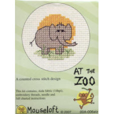 Mouseloft At the Zoo Counted Cross Stitch Kit - Elephant Mouseloft At the Zoo Counted Cross Stitch Kit - Elephant