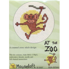 Mouseloft At the Zoo Counted Cross Stitch Kit - Monkey Mouseloft At the Zoo Counted Cross Stitch Kit - Monkey