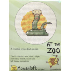 Mouseloft At the Zoo Counted Cross Stitch Kit - Snake Mouseloft At the Zoo Counted Cross Stitch Kit - Snake