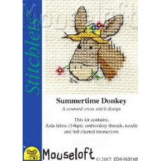 Mouseloft Stitchlets Counted Cross Stitch Kit - Summertime Donkey Mouseloft Stitchlets Counted Cross Stitch Kit - Summertime Donkey