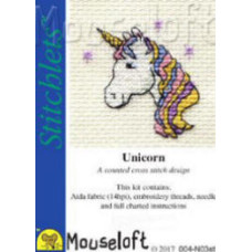 Mouseloft Stitchlets Counted Cross Stitch Kit - Unicorn Mouseloft Stitchlets Counted Cross Stitch Kit - Unicorn