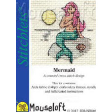 Mouseloft Stitchlets Counted Cross Stitch Kit - Mermaid Mouseloft Stitchlets Counted Cross Stitch Kit - Mermaid