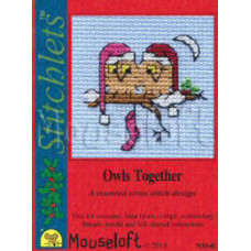 Mouseloft Christmas Counted Cross Stitch Card Kit - Owls Together Mouseloft Christmas Counted Cross Stitch Card Kit - Owls Together