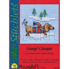 Mouseloft Christmas Counted Cross Stitch Card Kit - George's Jumper Mouseloft Christmas Counted Cross Stitch Card Kit - George's Jumper