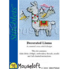 Mouseloft Stitchlets Counted Cross Stitch Kit - Decorated Llama Mouseloft Stitchlets Counted Cross Stitch Kit - Decorated Llama