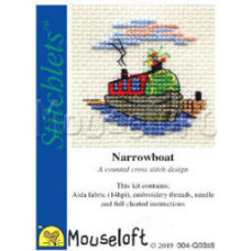 Mouseloft Stitchlets Counted Cross Stitch Kit - Narrowboat Mouseloft Stitchlets Counted Cross Stitch Kit - Narrowboat