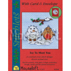 Mouseloft Christmas Counted Cross Stitch Card Kit - Ice To Meet You Mouseloft Christmas Counted Cross Stitch Card Kit - Ice To Meet You