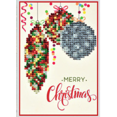 Diamond Dotz® Card Kit - Traditional Merry Christmas Baubles Diamond Dotz® Card Kit - Traditional Merry Christmas Baubles