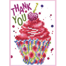 Diamond Dotz® Card Kit - Cup Cake Thank You Diamond Dotz® Card Kit - Cup Cake Thank You
