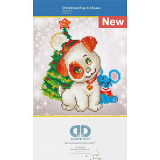 Diamond Dotz® Picture Kits - medium - Christmas Pup and Mouse Diamond Dotz® Picture Kits - medium - Christmas Pup and Mouse